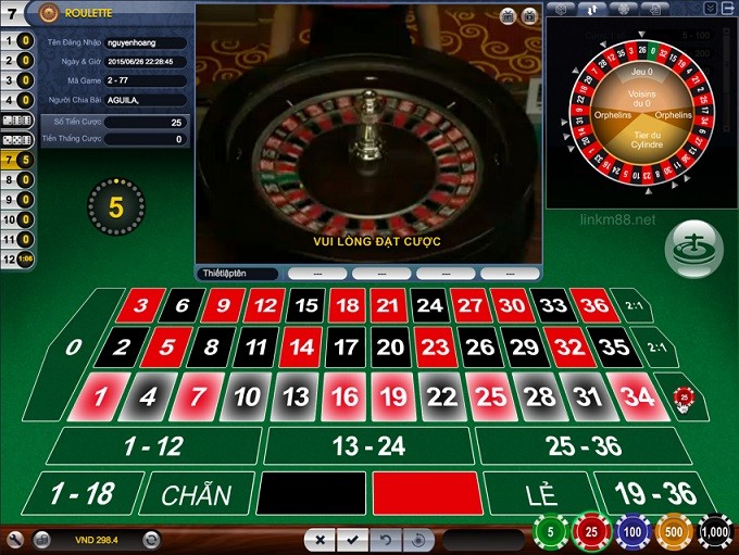 Vòng quay Roulette tại Jbovn