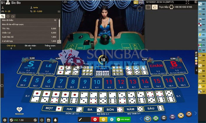 Sicbo - Tài xỉu casino tại EUBET