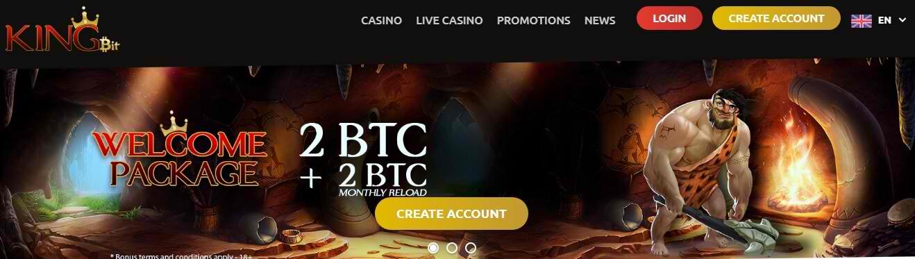 Thiết kế đơn giản dễ tạo nổi bật cho các chương trình ưu đãi tại Kingbit Casino