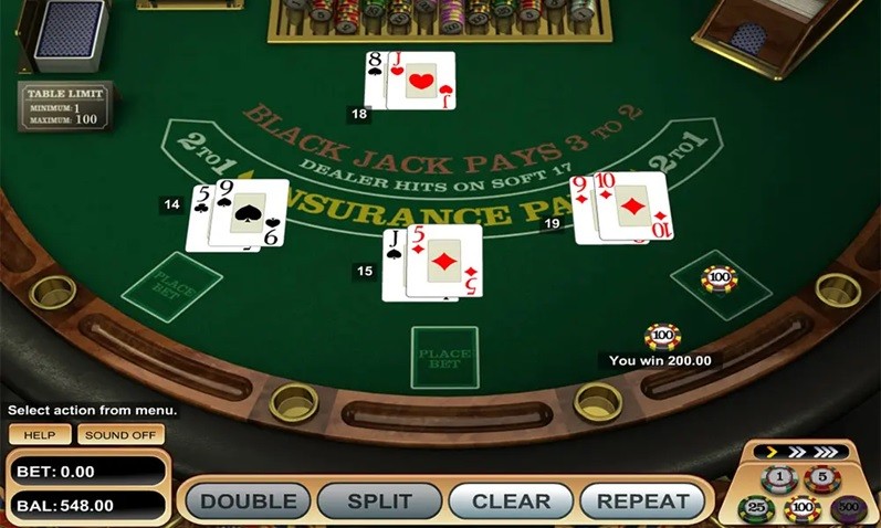 Online blackjack